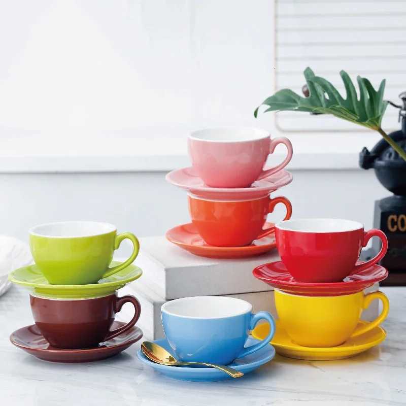 CHANSHOVA-Modern Simplicity Style Ceramic Coffee Cups Set Tea Cup and saucer China Porcelain Mugs 200ml H046 Y251125