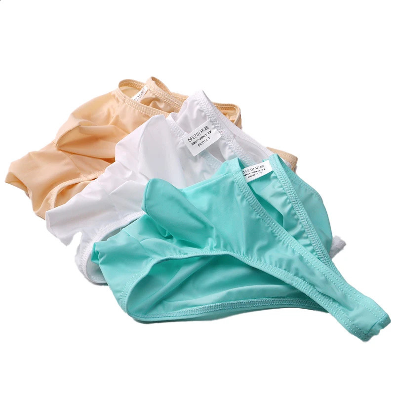2 mens fashionable dresses bikini swimsuit ice silk relay breathable comfortable stretchable fast drying sexy thong underwear 250417