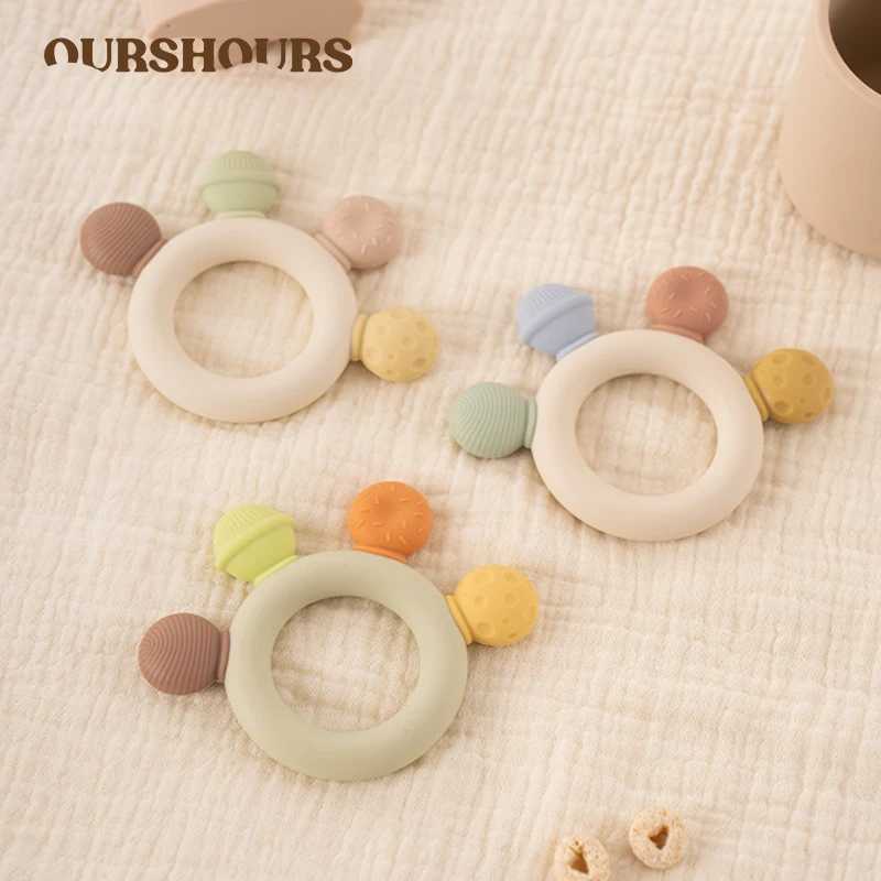 1pc Baby Teething Toys BPA Free Infant Silicone Teethers Easy to Grip Chewing Toy for Boys Girls Newborn Gift Babies Accessories G251125