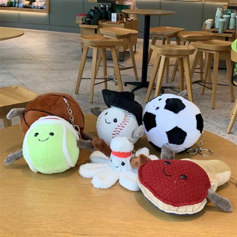 Cute Simulation Ball Series Plush Toy Cute Tennis Baseball Rugby Basketball Football Badminton Soft Pillow Kids Gifts Room DecorXJ251125