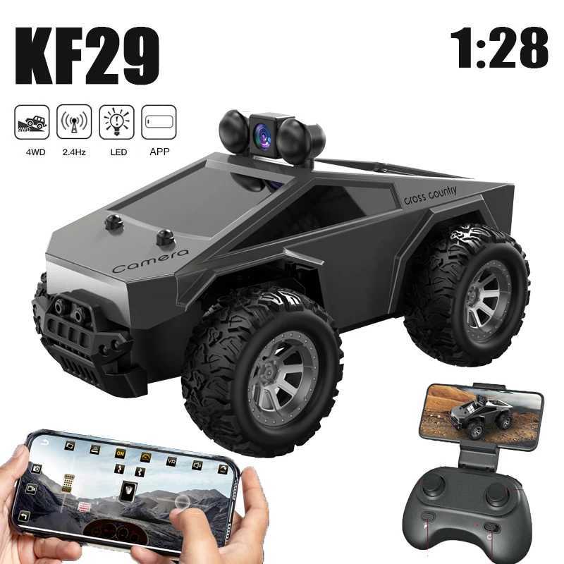 KF29 128 RC Car With Camera 24G APP Control High-Speed Racing Car For Tesla Truck Drift Remote Control Car Electric Kids ToyW251125