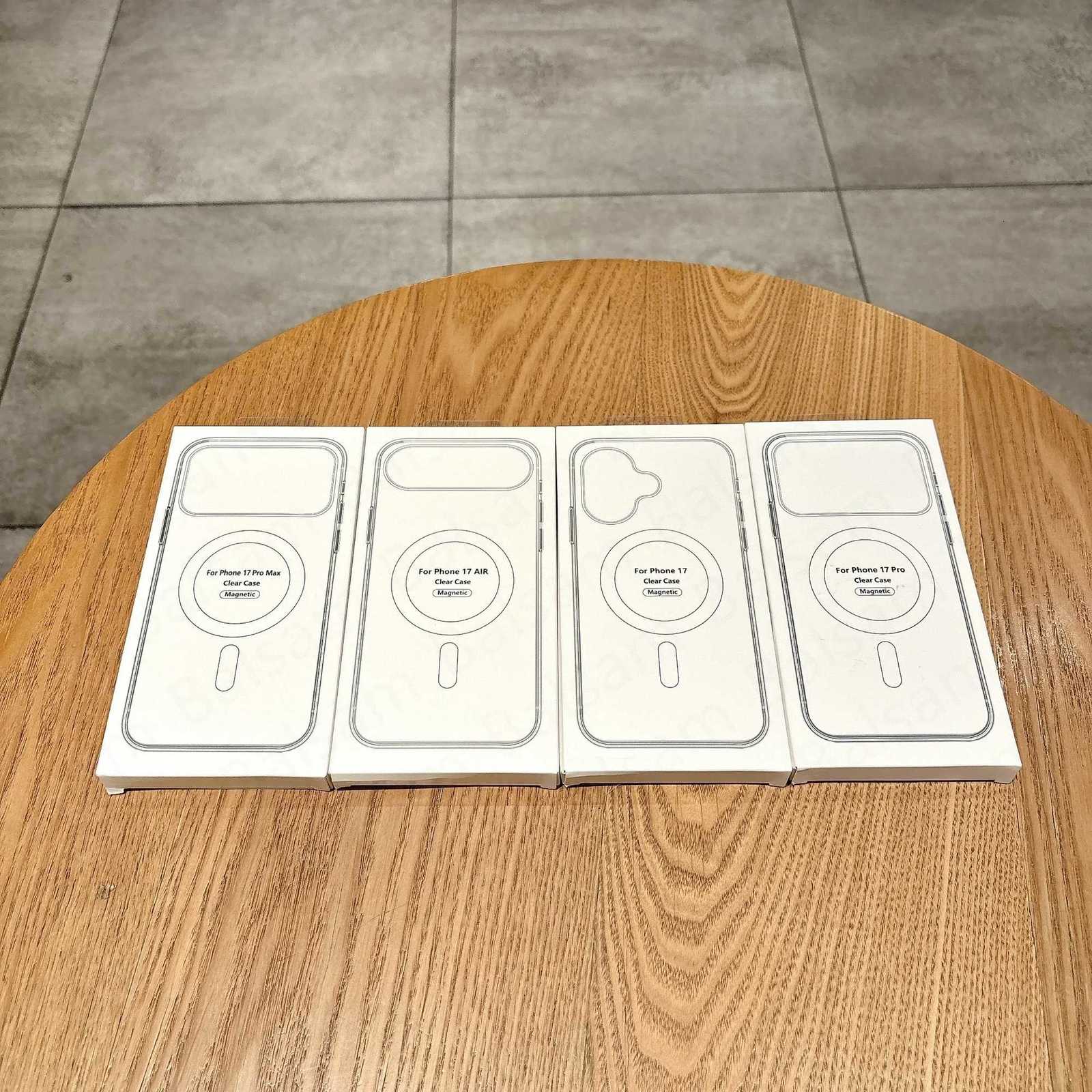 For iPhone 17 Air / 17Pro Max/17 Pro Hard Acrylic Cover For iPhone 17 Magnetic Wireless Charge Clear CaseM251125