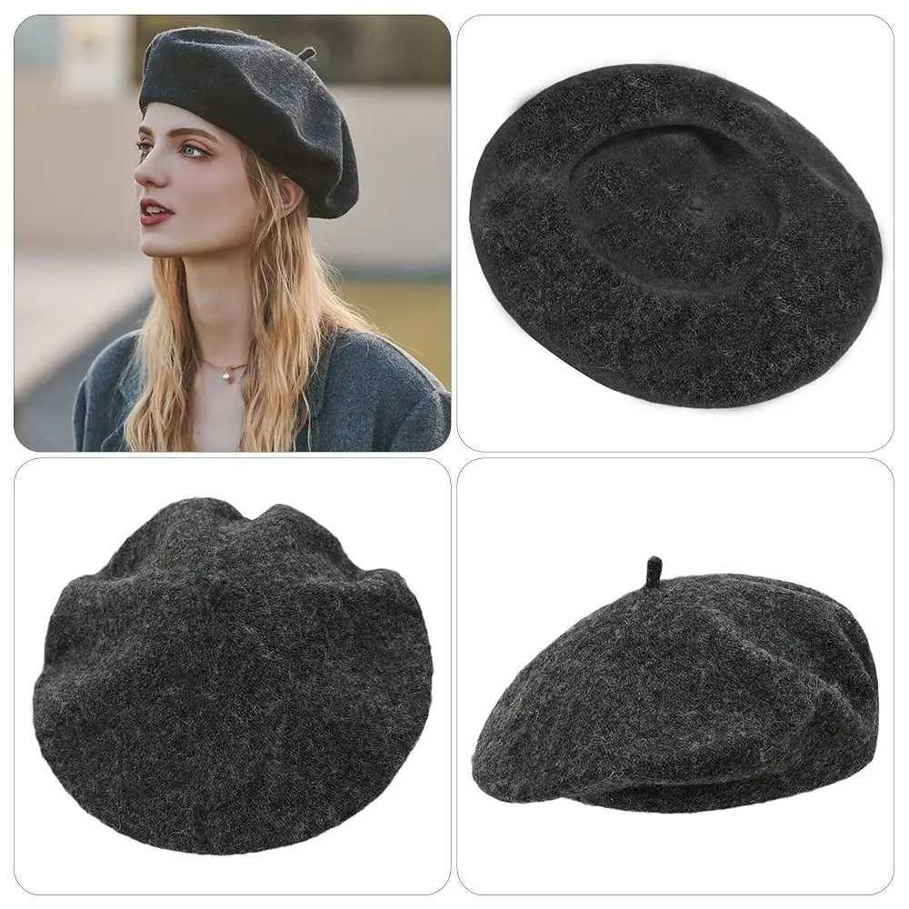 Fashion Warm Winter Wool Berets Hat Retro Elegant French Artist Hat All Matched Solid Color Felt Berets Women Girls J251125