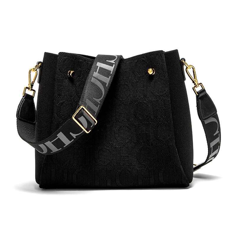 CH Elegant Sense Letters Drawstring Design Brand Fashion Casual Hundred Women's Bag Crossbody