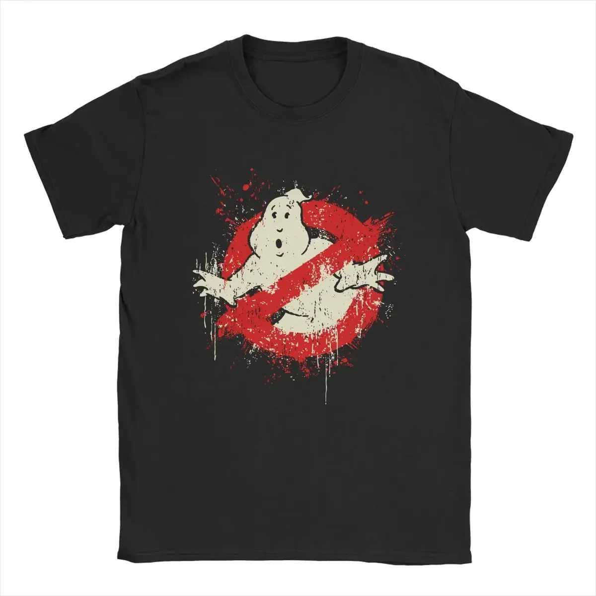 Classic Ghostbuster movie printed T-shirt for men 100% pure cotton summer short sleeved loose fitting womens T-shirt Harajuku oversized T-shirt W25042