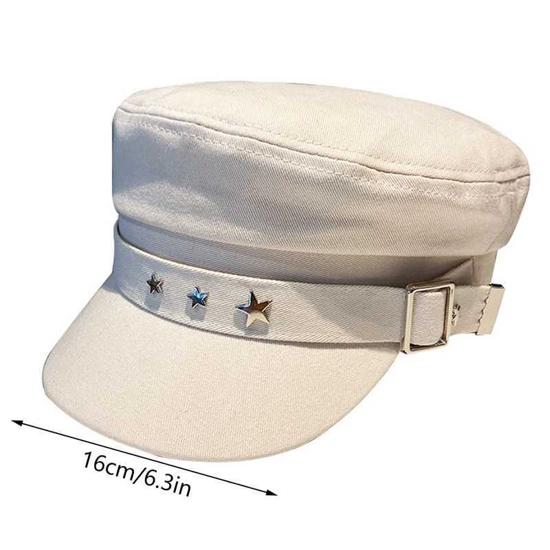 1Pieces Womens Beret Hat Cotton Duck Tongue Caps Spring Autumn Winter British Retro Navy Style Korean Mountaineering Hat J251125