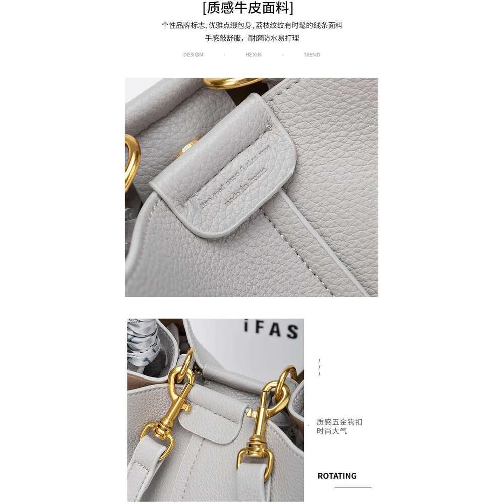 Ladies' Genuine Leather Vegetable Basket Handbag, New Fashionable And Versatile Shoulder Bag, Casual Crossbody Women's Bag
