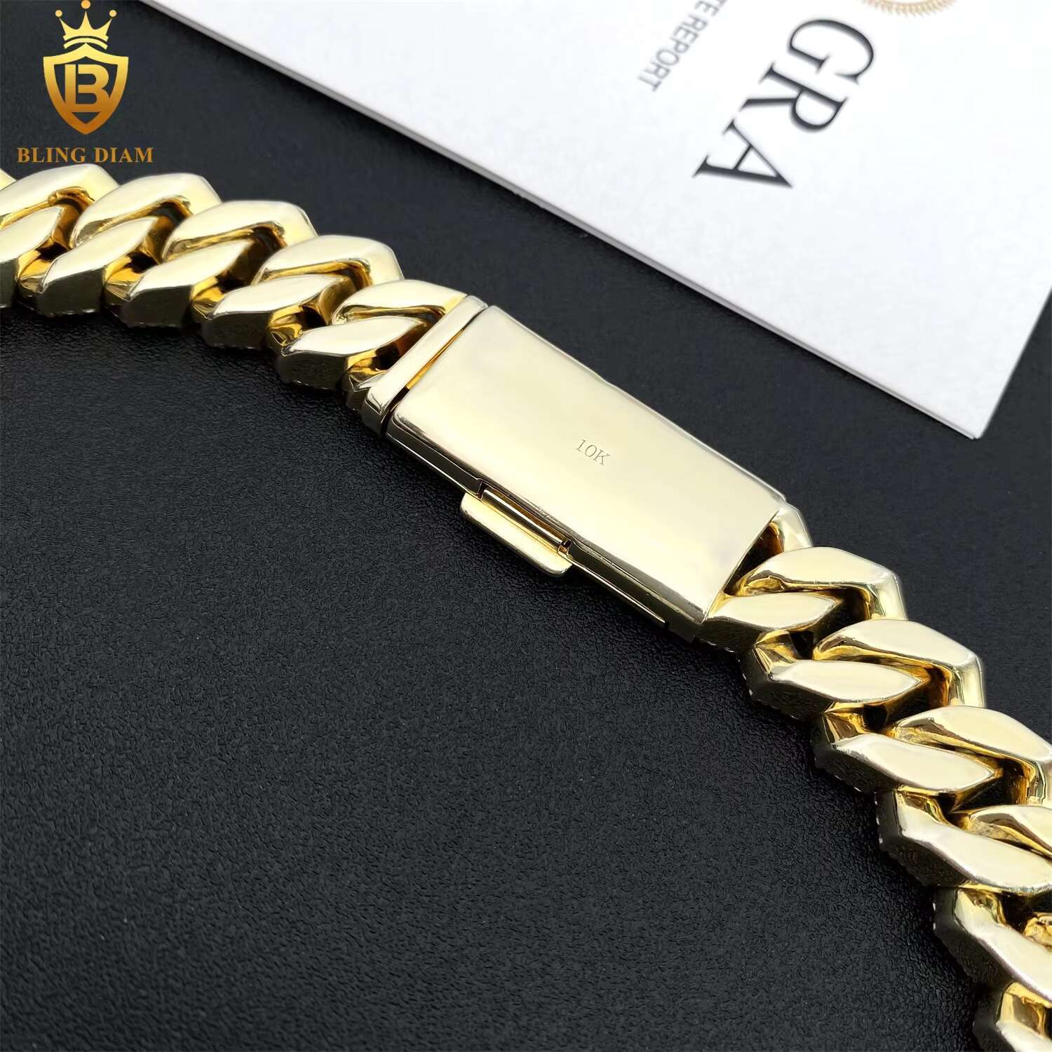 20mm Gold Plated Miami Hip Hop Jewelry Cuban Link Chain 925 Silver 3 Rows Moissanite Iced Out Pass Diamond Tester