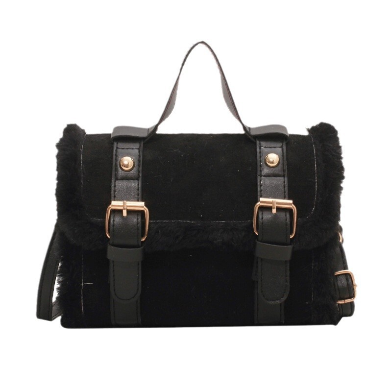 New Free Delivery Designer Shoes By 2025 Bag For Women 2024 New Korean Version Fashionable Plush Cylindrical Handbag, Women's Trendy Shoulder Bag