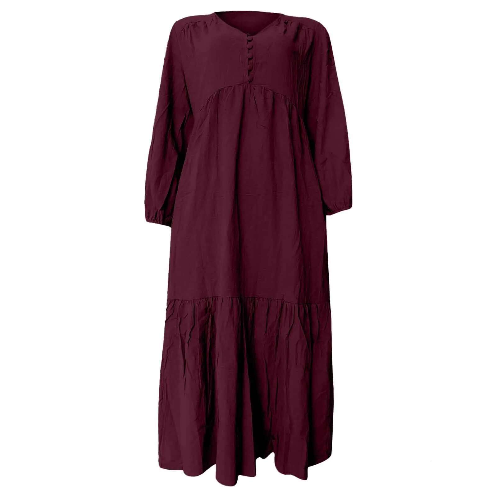 Dongdumaoyi Spring Bohemian Dress Women Long Black V Neck Oversize Dresses Female Summer Elegant Trendy Fashion Casual Ladies Clothes