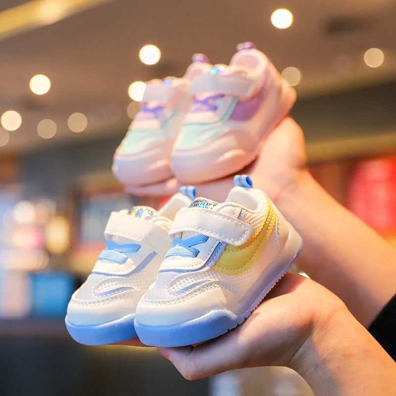 Childrens Baby Soft Sole Sports Walking Spring Autumn Mesh Fabric Anti Slip Casual Shoes for Boys Girls Kids C260130