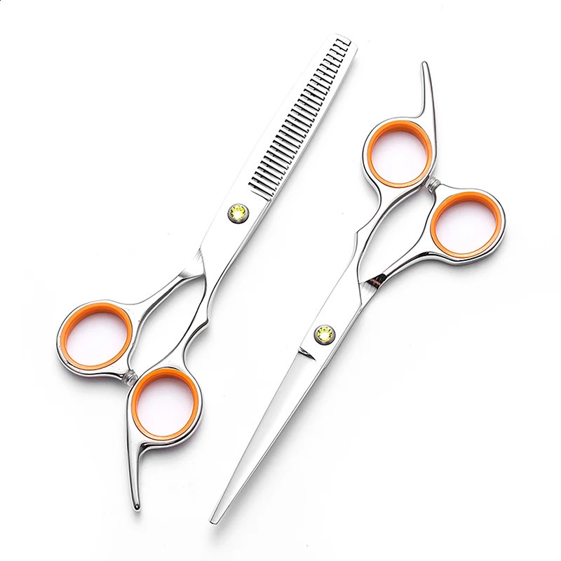 6Inch Hair Scissors 4CR Steel Barber Shears Thinning Dual Edge Professional Haircut Kit for Home Salon 250424