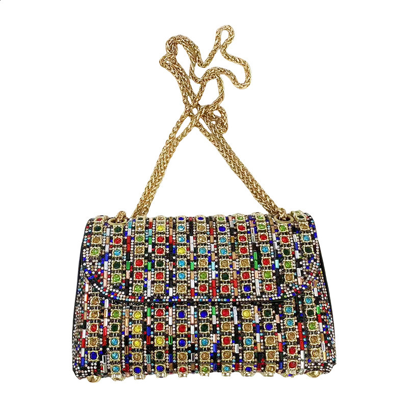 Fashion Rhinestone Halfmoon Women Handbags Diamonds Knoteed Handle Female Bag Evening Party Purses 241231