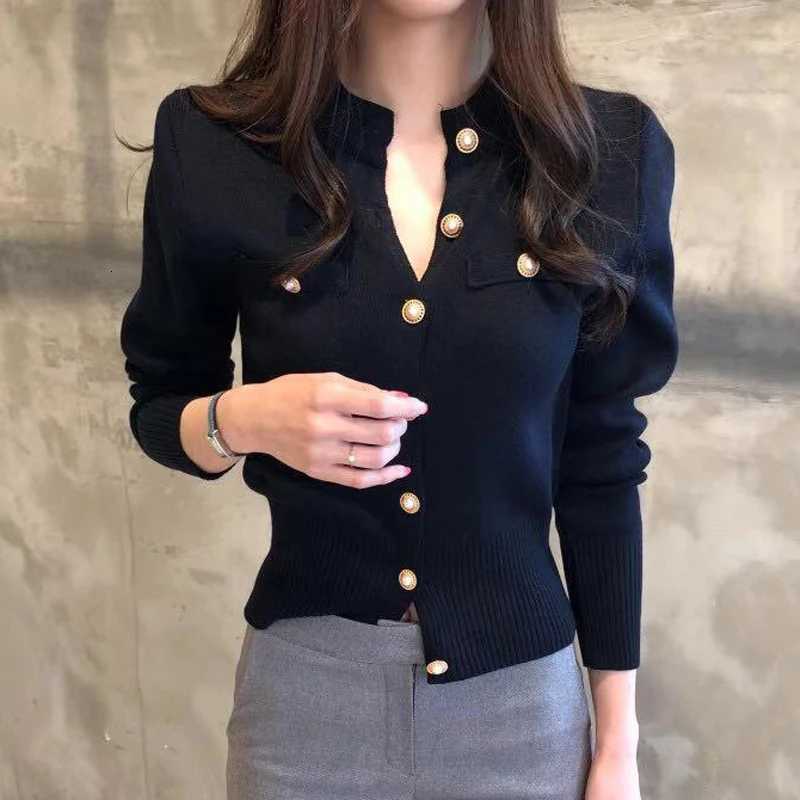 2025 Autumn Long Sleeve Fashion Women Cardigans Sweater Knitted Coat Short Casual Single Breasted Korean Slim Chic Ladies TopsT251125