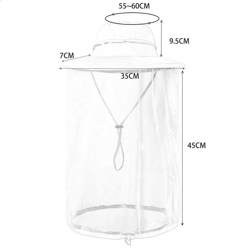 Unisex Anti Mosquito Insect Bucket Hat Summer Outdoor Jungle Farm Fishing Sun Hat Men Breathable Mesh Full Face Protection Net 250424