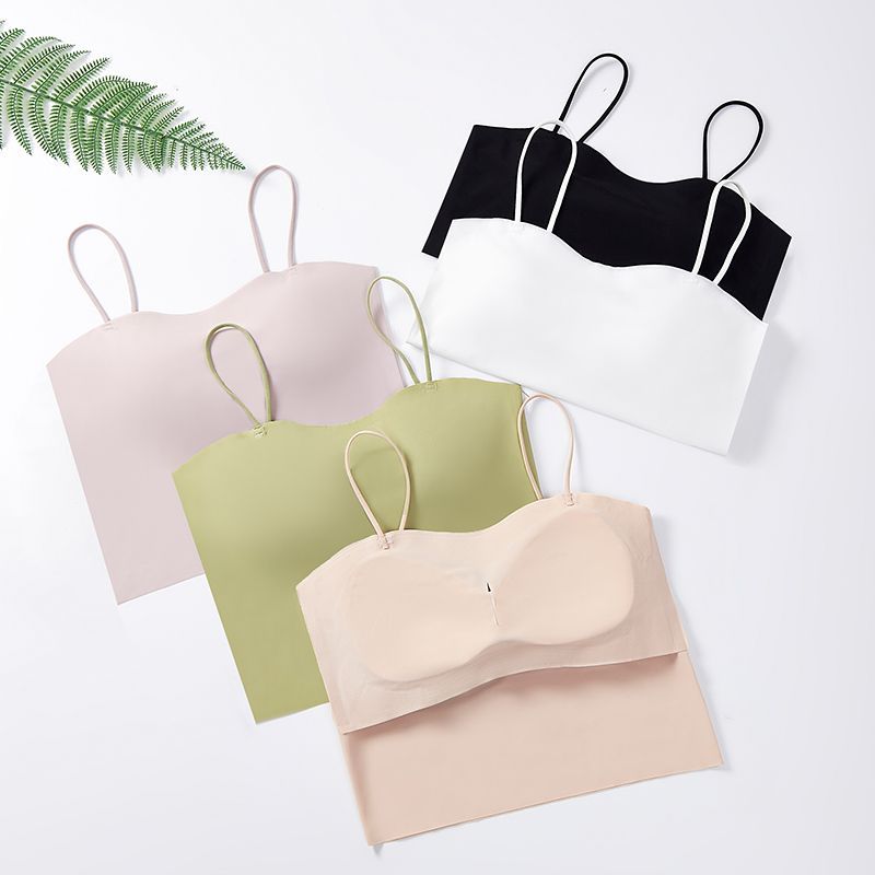 Fashionable Tube Top Innerwear Vest for Ladies: Adjustable Slingshot Style Without Metal Rings