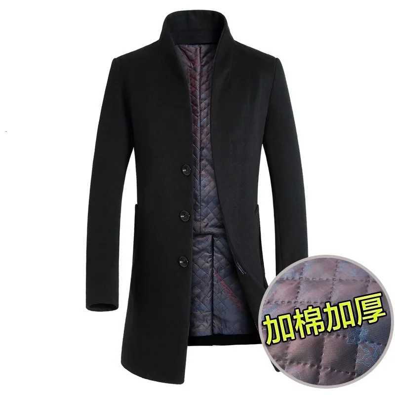New Autumn Winter Men Business Casual Cashmere Trench Coats British Style Overcoats Man Warm Woolen Blends Quality Long JacketsT251125