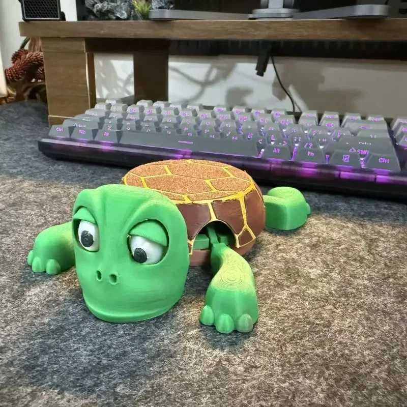 3D printed quirky turtle roller coaster panic turtle insulated roller coaster decoration pressure relief fun Bugsy doll cup base decoration X250425