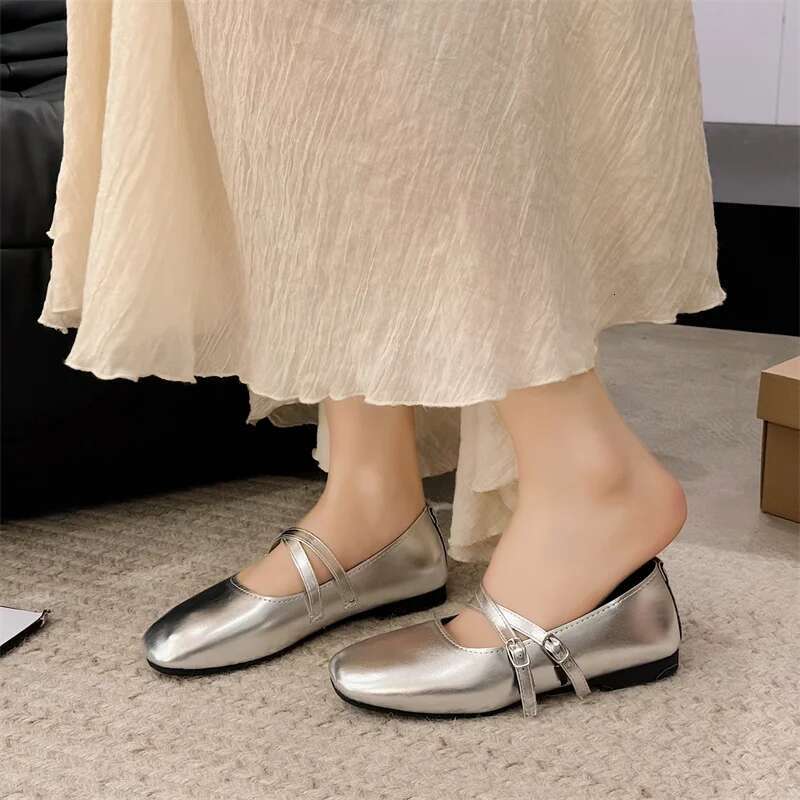 Spring/Summer Elegant Retro Mary Jane Casual Flat New Fashion Soft Comfortable Ballet Shoes Women Chaussure Femme ddmykukumalu