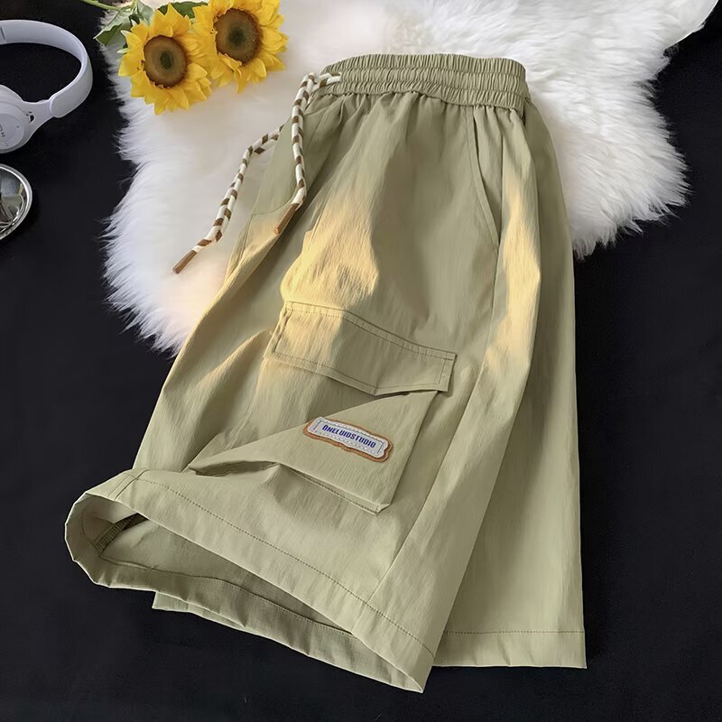 Summer workwear men's trendy Instagram loose casual trend outerwear shorts, versatile Korean version capris