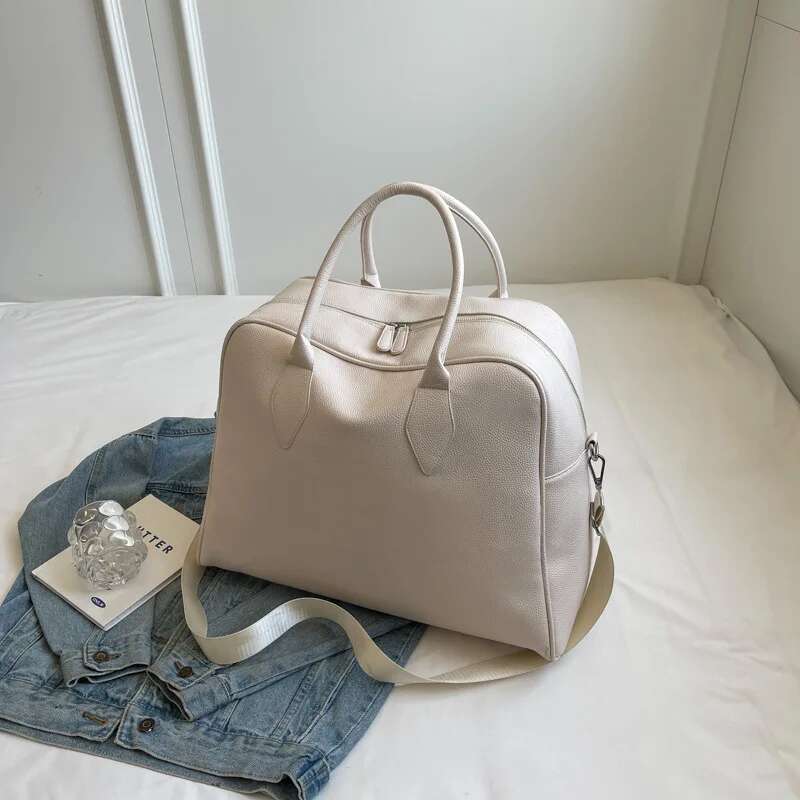 Designer Bag Short Distance Women's Casual Large Travel Bags For Women Big Sports Travelling Solid Board Leather Bag