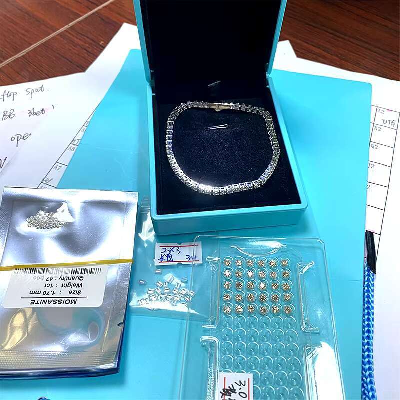 2023 New Arrival Womens Trendy Fine High End Jewelry Fashion 925 Silver Hip Hop Ice Out Diamond Jewelry Tennis Necklace