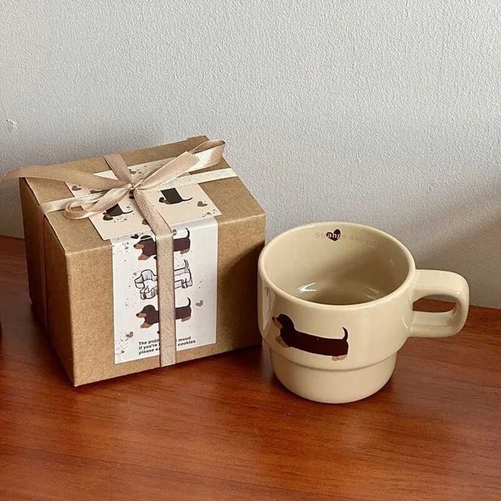 Dachshunds Dog Coffee Mugs Home Ceramic Cup Drink Juice Cola Outdoor Travel Cocoa Handheld Water Mug For Lovers Friends Y251125