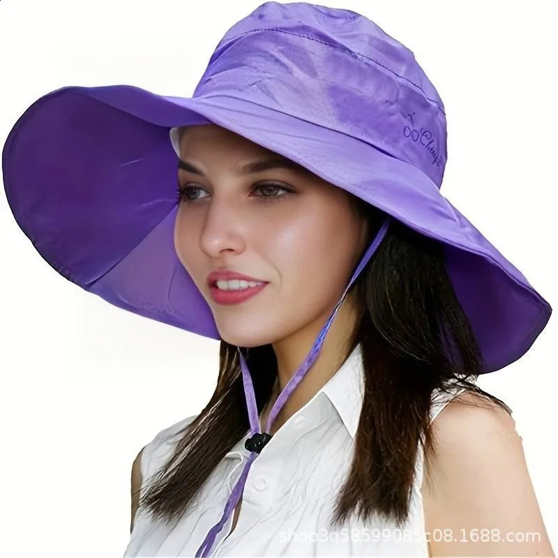 Outdoor Sunshade Fisherman Hat Sun Protection Travel Mountaineering Hat Large Brim Rain Hat 250424