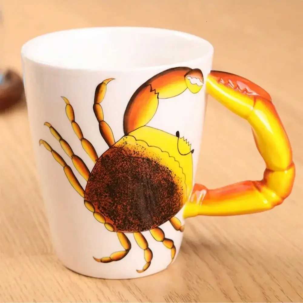 3D Creative Personty Hand Painted Ceramic Mug Holiday and Birthday Gift Y251125