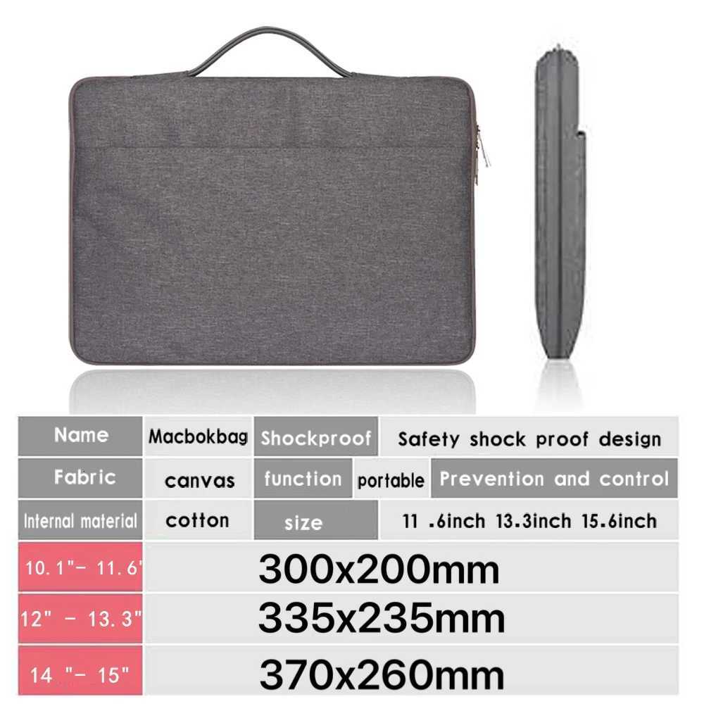 Laptop Bag Sleeve 116/12/133/14/156 Inch Notebook Sleeve Bag for Macbook Air Pro 13 15 Dell Asus HP Acer Laptop CaseT251125