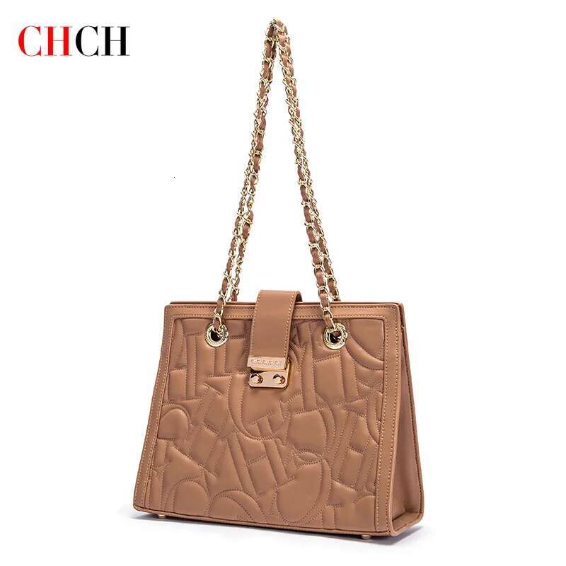 CHCH Women's Tote 2024 Magnetic Buckle Business Commuter Solid Color Large Capacity Versatile Chain Bag