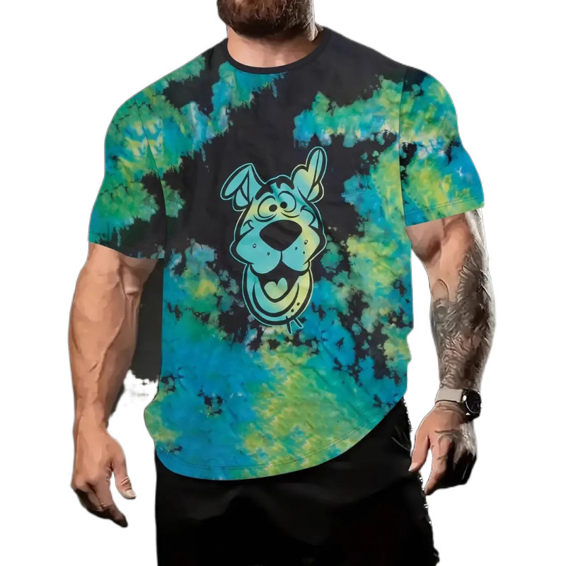 Luxury designer Short sleeved 3D Digital Printed Animal Printed T-shirt Summer Round Neck Men's Top tee