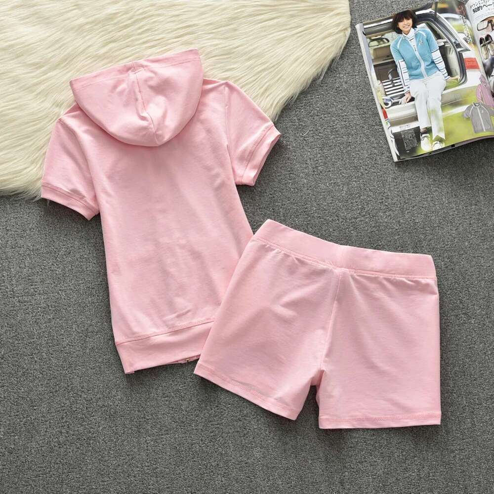 Velour Tracksuit Veet Women's Brand Short Sewing Suit Women Tracksuits Hoodies And Shorts Sets Met 2 Piece Set