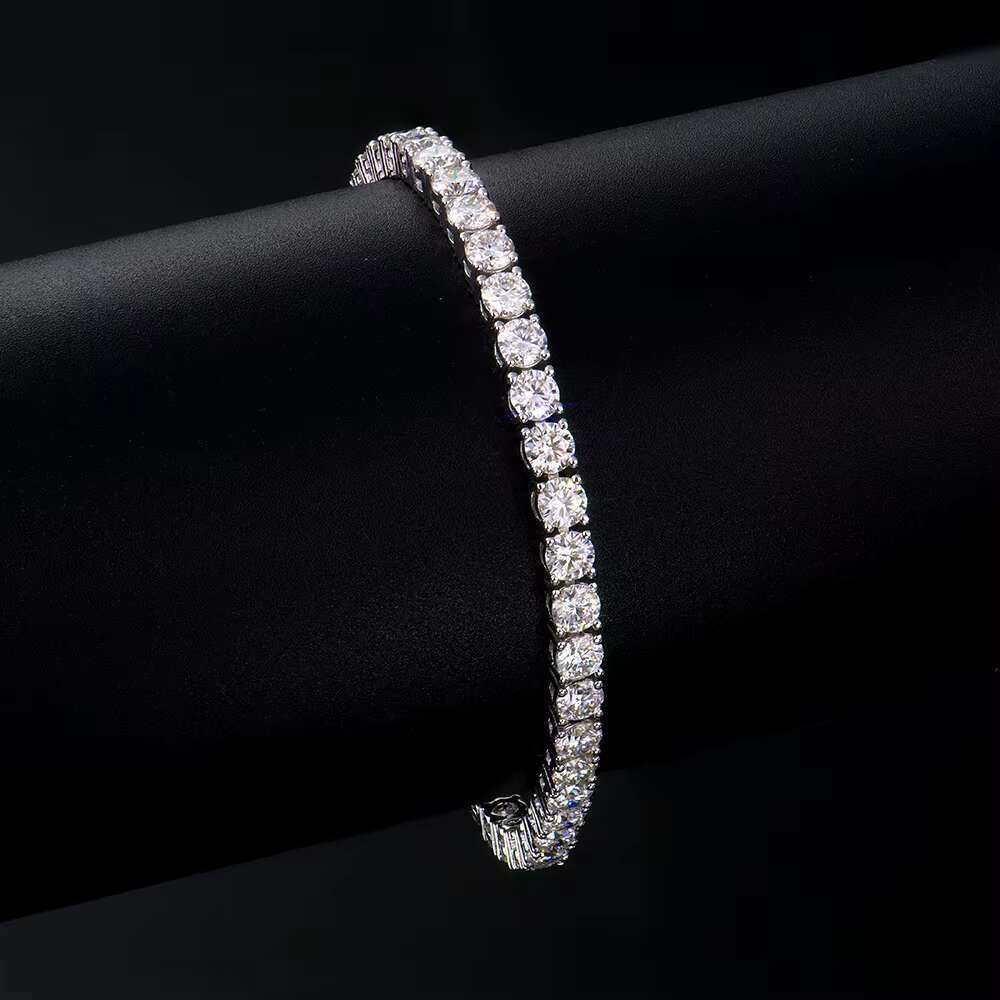 Xingyue Custom Women High End Fine Jewelry 3mm Gra 925 Silver Gold Plated Diamond Mossanite Moissanite Bracelets