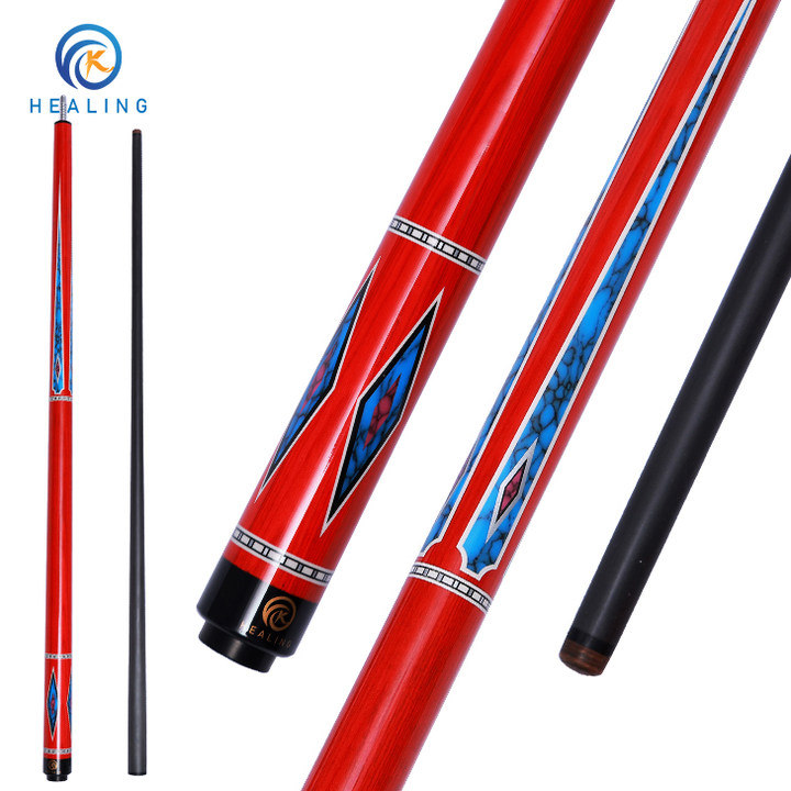 OKHEALING 1/2 Split Play Cue 12.4mm Tip Diameter Pool Cue T700 Carbon Fiber Billiard Cue Radial 19~20oz Pool Cue Stick