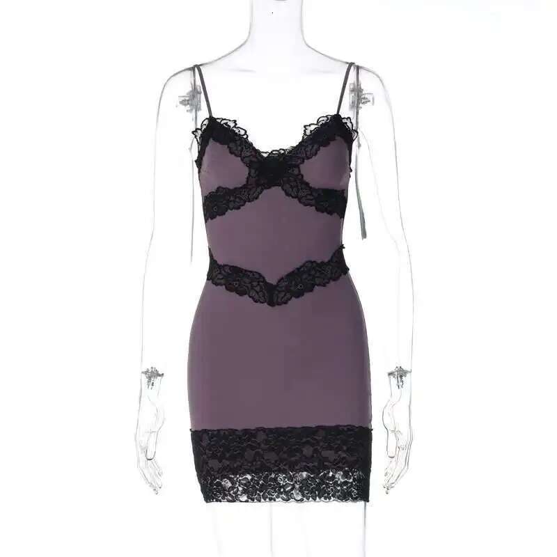 Dongdumaoyi Townlike Lace Slim Bodycon Dress Women Spaghetti Strap Mini Sping Summer Backless Nightclub Sexy Party Dresses