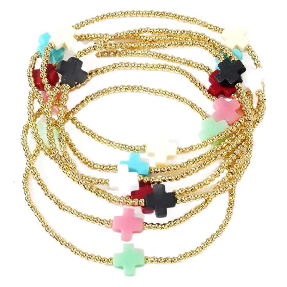 DHcollections Women's Fashion Boutique Jewelry Versatile 2mm Metal Copper Bead Personalized Gold-plated Brass Bracelet