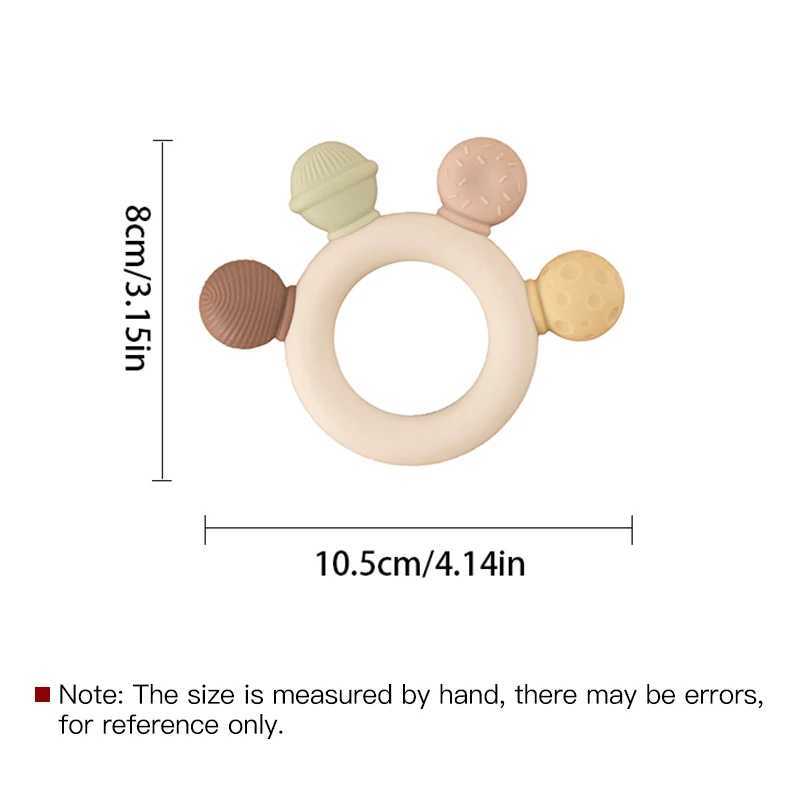 1pc Baby Teething Toys BPA Free Infant Silicone Teethers Easy to Grip Chewing Toy for Boys Girls Newborn Gift Babies Accessories G251125