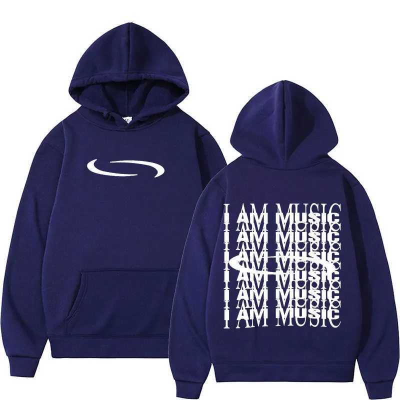 I am MUsic Hoodie Opium Ken Carson Narcissist Tour Rap Sweater Mens Casual Loose super Big Hoodie M250425