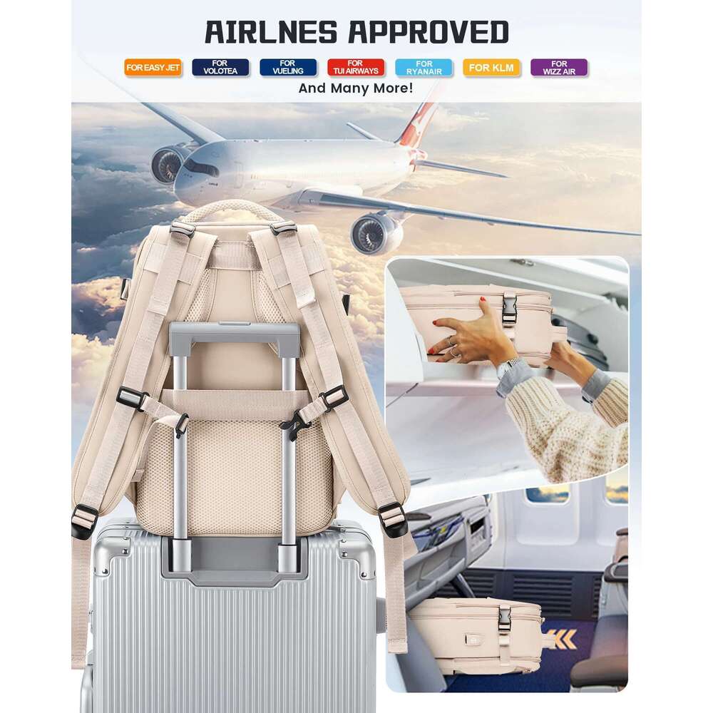 Designer bag Women's Fashion Travel Cabin Bag Ryanair 40x20x25 USB Lage Man Waterproof Backpack Short Distance Carry on Backpacks