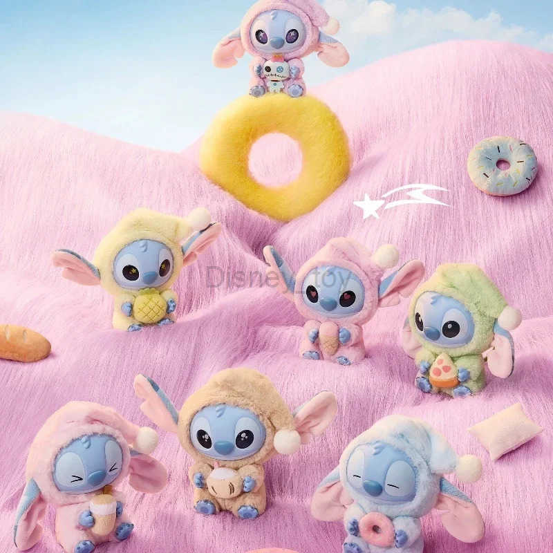 Disney Sewing Bedtime Eating Series Plush Blind Box Vinyl Toy Cute Doll Mystery Box Pendant Decorative Gift Y250425