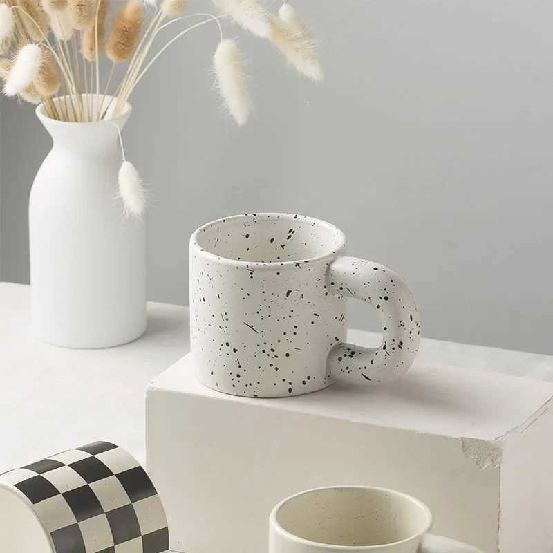 330ML Ceramic Mug Creative Nordic Handmade Cup Ring Handle Ceramic Mugs for Coffee Porcelain Mug Beer Cups Drinkware Y251125
