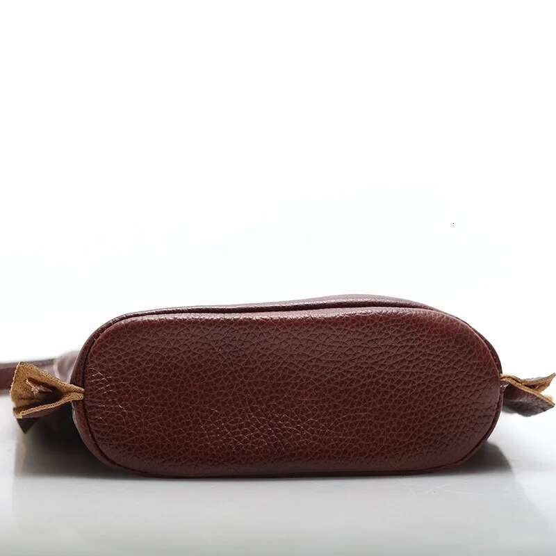 Zency Genuine Leather Vintage Hand-Woven Crossbody Messenger For Women Shoulder Bag Thick Lining Big Pockets