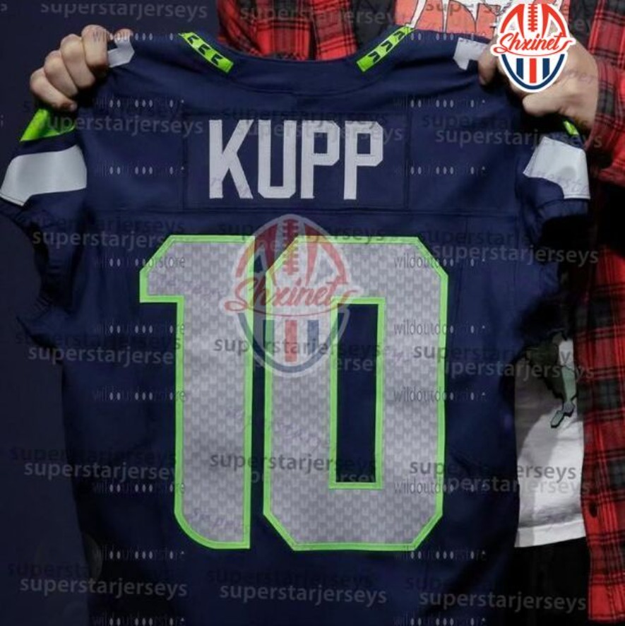 All Stitched Cooper Kupp Custom Football Jersey Smith-Njigba Witherspoon 12 Fan Jalen Milroe Embroidered Letter Number Design Any name any number