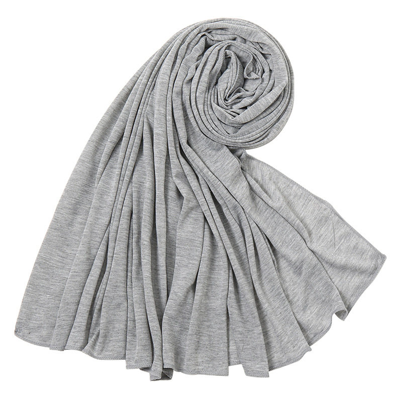 K514 Spring and summer solid color mercerized cotton women's scarf high quality elastic breathable sweat cloth scarf BS82