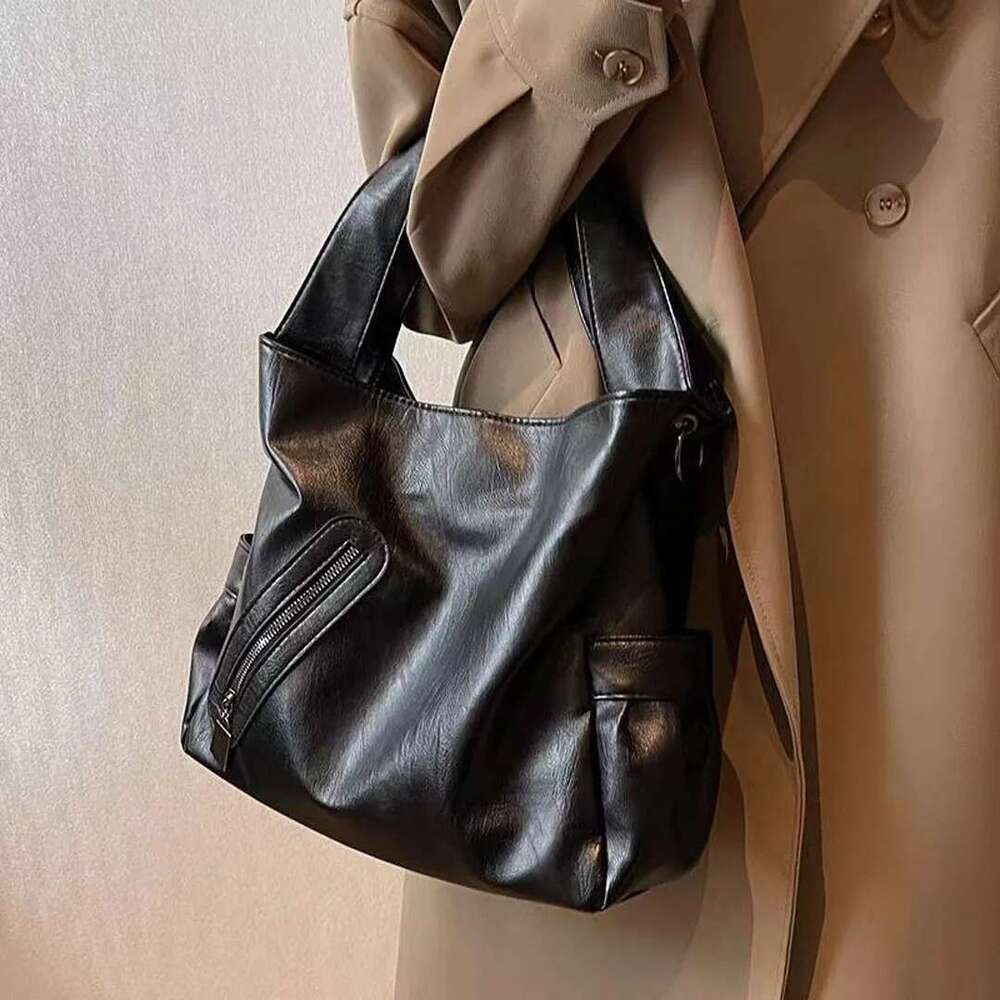 Designer Bag New Large Capacity Shoulder For Women's Fashion Versatile Texture Elegant Temperament Handbag Advanced Sensory Qintuote Bag