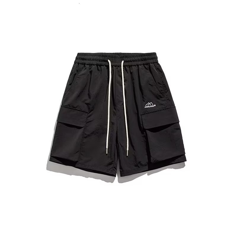 Work shorts men's summer thin street five quarter youth loose and versatile outdoor casual pants