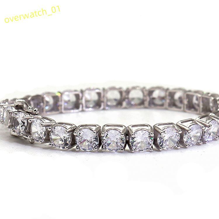 Jewelry Fashion Iced Out 925 Sterling Silver Lab Grown Diamond VVS Moissanite Tennis Bracelet for Men Woman