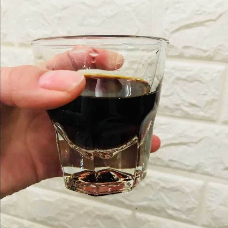 1/2/4/6pcs 4oz Blue Bottle Dedicated Flat White Coffee Glass Iced Latte Cup for Itan Espresso Small Glass Cup for Coffee Y251125