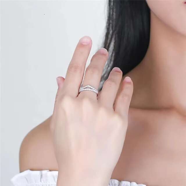 Factory Wholesale Moissanite Diamond Silver 925 Rings Popular Fire Color Moissanite Engagement Rings D Vvs Moissanite Rings